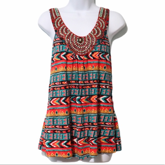 Nordstrom Tops - Nordstrom chance fate bead boho blouse medium